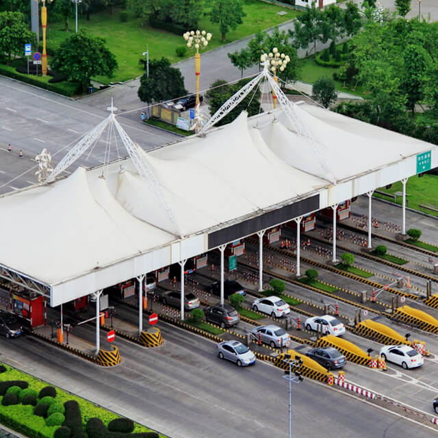 10-200㎡ Stable And Durable Reliable Quality Gas Station Membrane Structure Canopy with Installation And Transportation