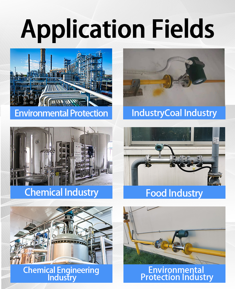 Thermal Gas Mass Flow Meter With Flange Gas Leak Detection Measurement Measuring Flow Rate, Temperature, Pressure.