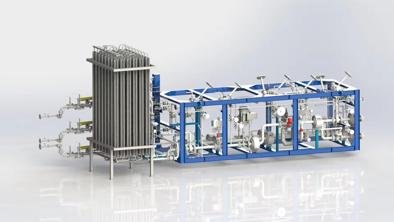 Ecotec Oil Refineries Lng Smart Loading Skid Mounted With Loading Arm Batch Controller Control Valve for Gas Station