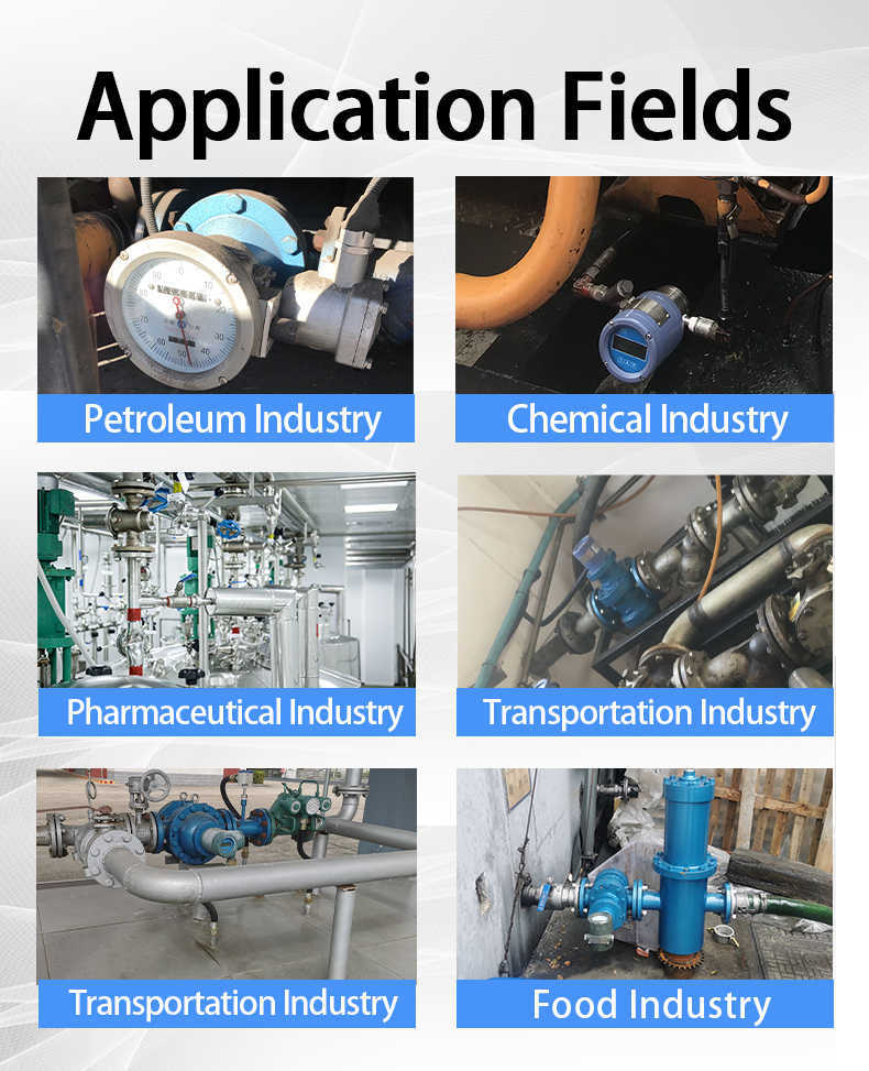 Oval Gear Flow Meter With Flange Flow Meter Liquid Measurement for Oils and Aqueous