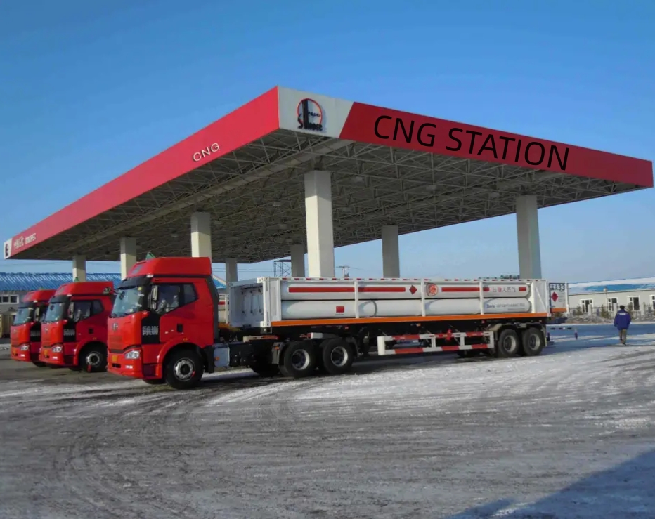 40 voet één-fase spanningsregeling totale skid gemonteerde CNG-container gecomprimeerd aardgasstation 