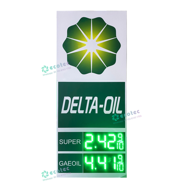 Ecotec Manual Gas Station Price Board Signs Gas Station Price Board