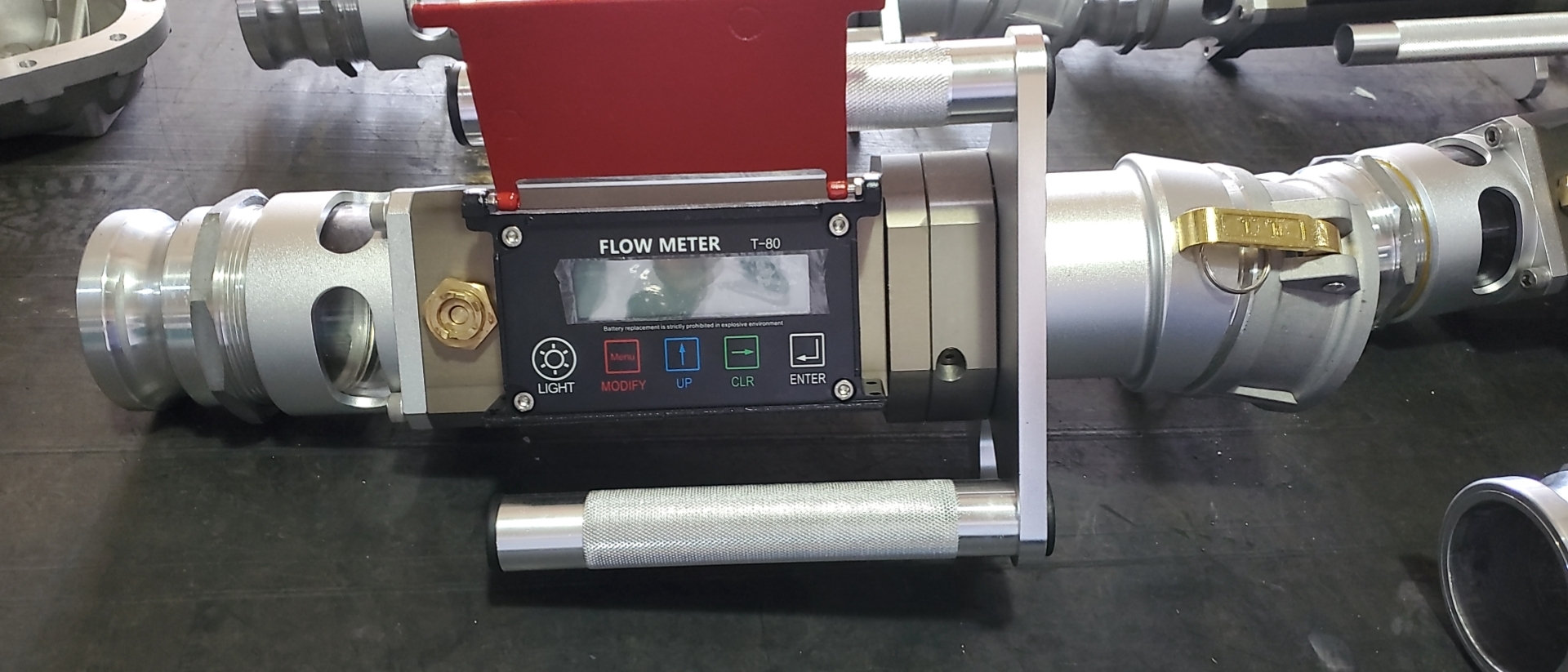 Aluminum Explosion-Proof High Protection Grade Gravity Unloading Flow Meter T-80 with 3 Inch Connector for Gas Station 