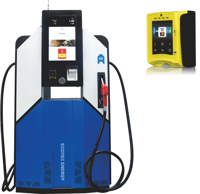 Ecotec 2 Nozzles Fuel Dispenser With Nayax Pos Payment System for Bank Card