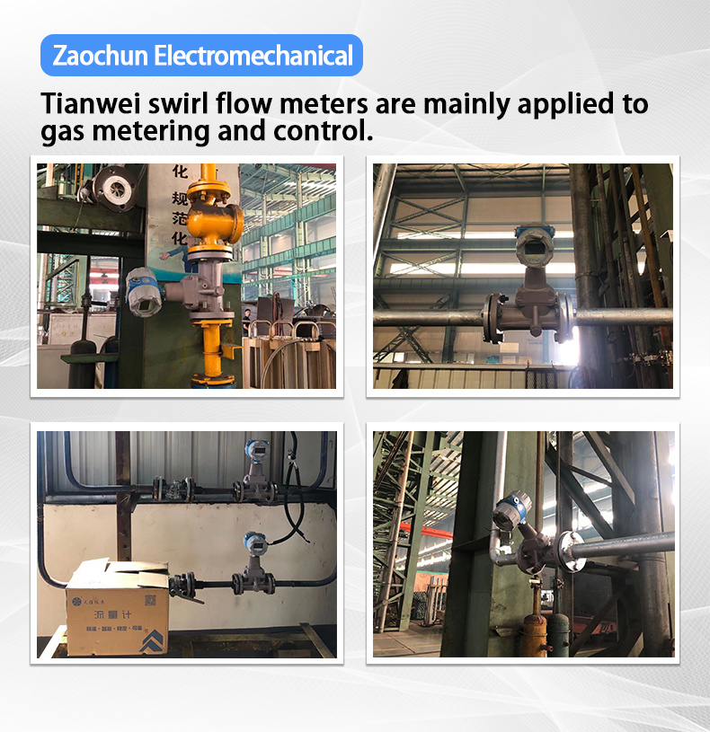 Swirl Flow Meter With Flange Gas Metering Measurement Measuring Flow Rate, Temperature, Pressure