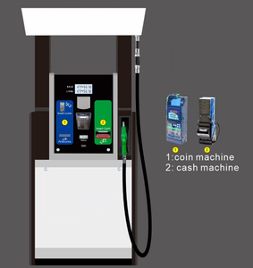 Fuel Dispenser With Coin Machine 2 Nozzles Self Service 45LPM Fuel Dispenser Automated Payment Fueling Station