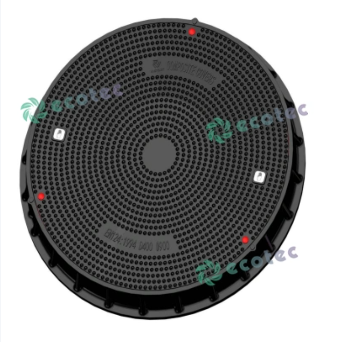 Flanged 20'' 2 Holes Aluminum Alloy Manhole with Diameter ∅9.5 mm