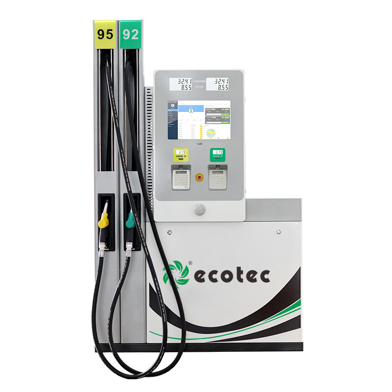 Ecotec Four Nozzle Fuel Dispenser with Two Unit Media Tv for Gas Station FD244