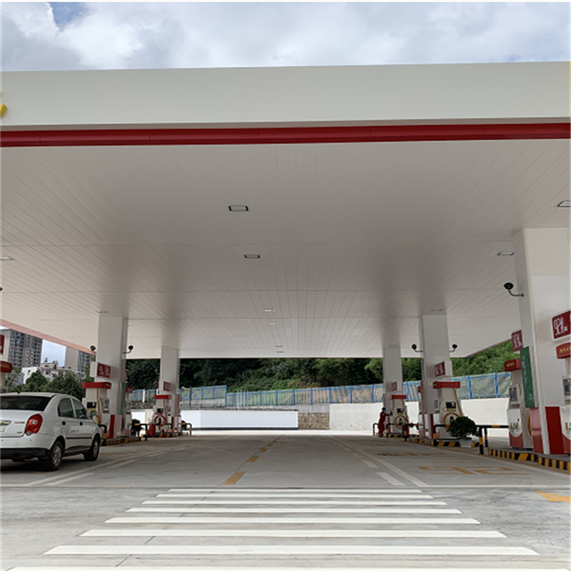 500㎡ Critical Supporting Structure Gas Station Canopy Providing Stable Support And Protection Ensures The Safe And Stable Operation of Gas Station Facilities