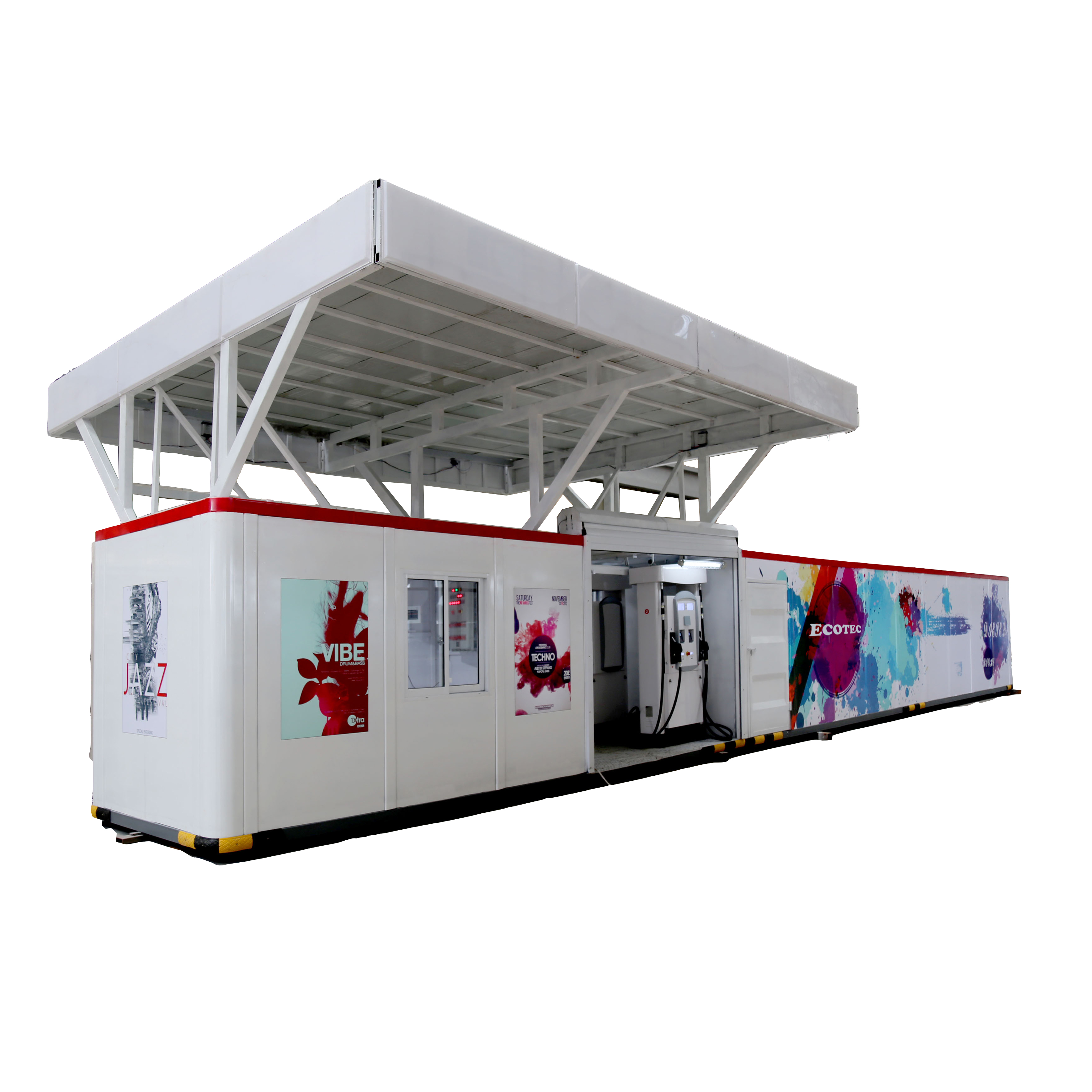 펌프 모바일 연료 저장 탱크 컨테이너 디젤 스테이션이있는 ecotec 10t 이중 벽 셀프 번들 연료 탱크