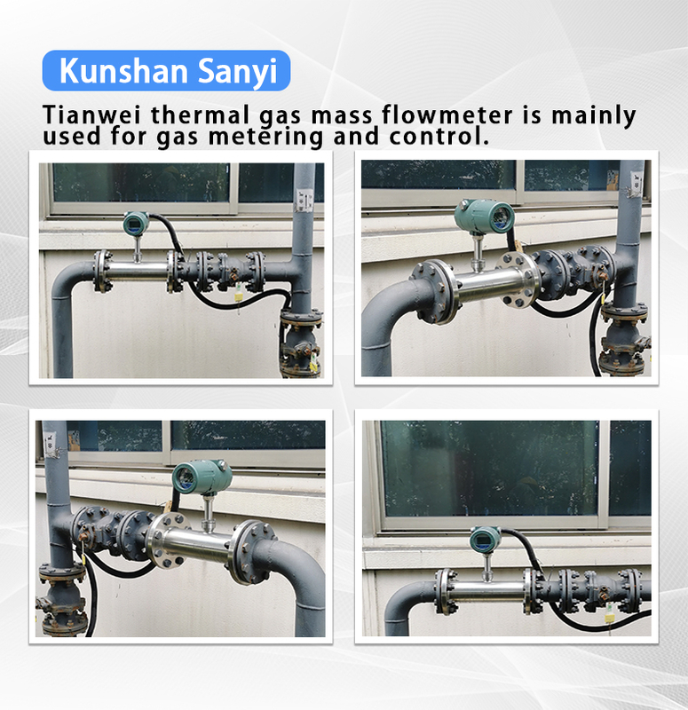 Thermal Gas Mass Flow Meter With Flange Gas Leak Detection Measurement ...
